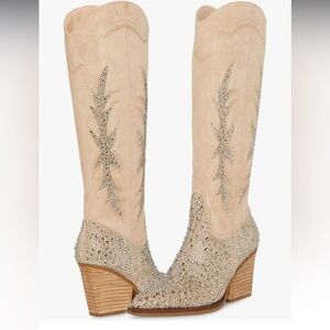 Madden Girl Women's Apple Western Rhinestone Sparkle Cowboy Boot Size 8